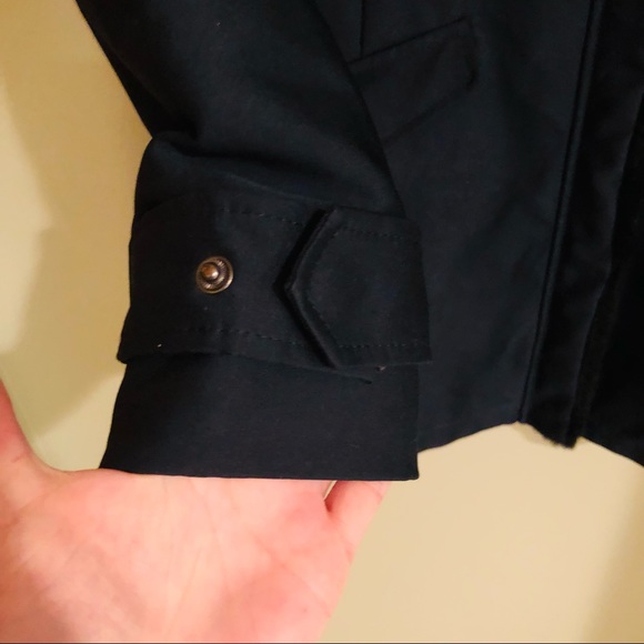 Zara Basic Navy Coat - Picture 4 of 11